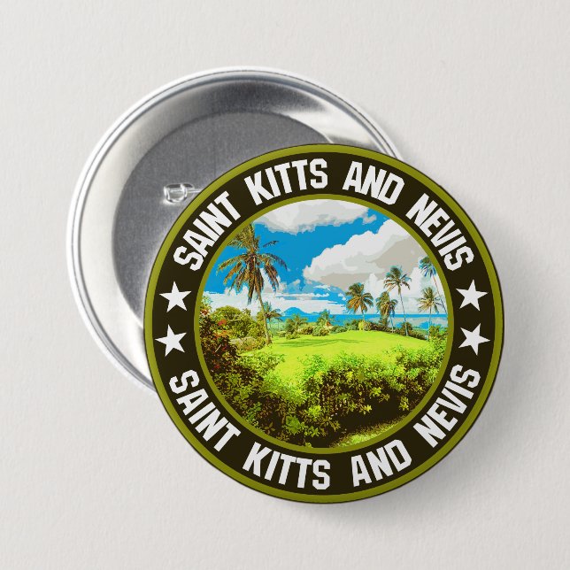 Saint Kitts och Nevis Knapp (Framsida & baksida)
