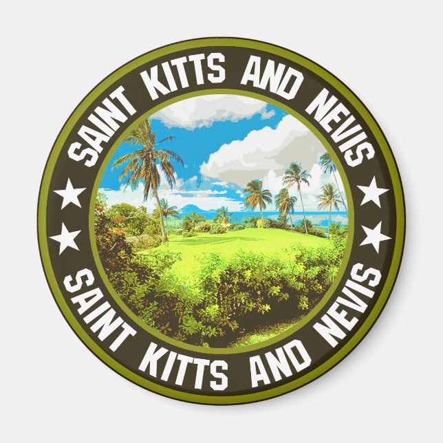 Saint Kitts och Nevis Magnet (Framsidan)