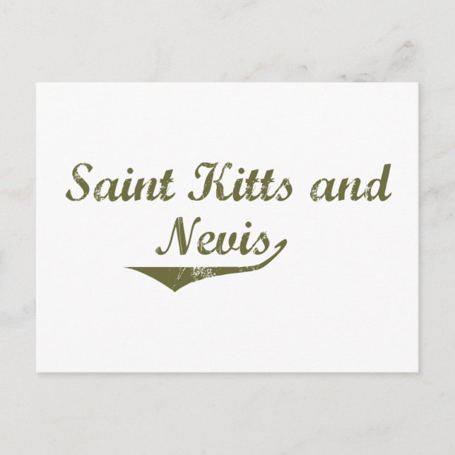 Saint Kitts och Nevis Revolution Stil Vykort (Framsida)