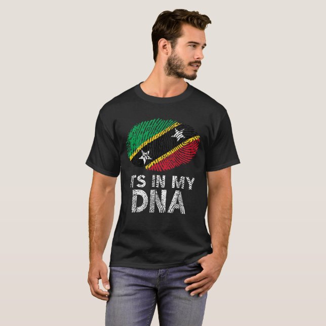 Saint Kitts och Nevis Roots Flagga T Shirt (Hel framsida)