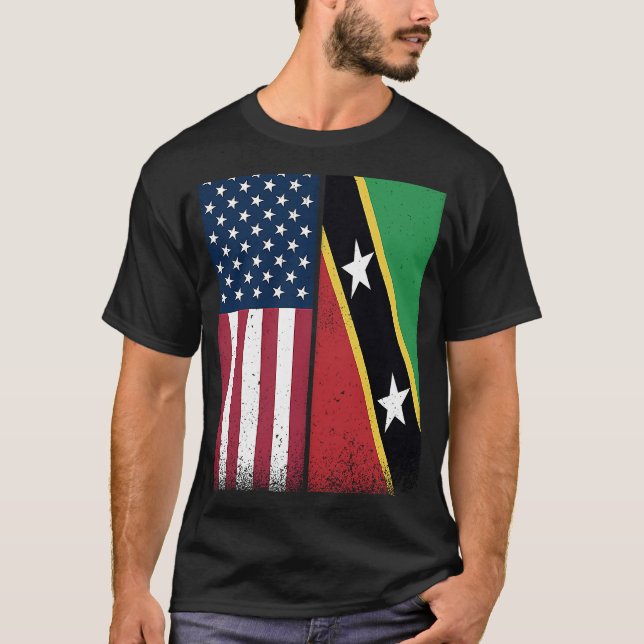 Saint Kitts och Nevis Saint Kitts och Nevis Ameri T Shirt (Framsida)