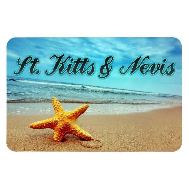 Saint Kitts och Nevis-stjärnfisk Magnet (Horisontell)