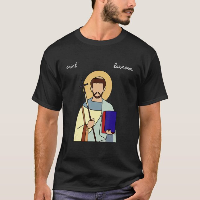 Saint Lawrence-katolska Patron Saint of Grilling G T Shirt (Framsida)