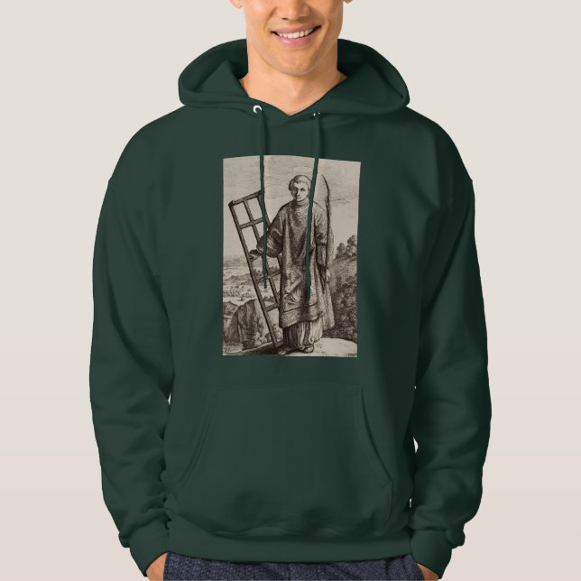 Saint Lawrence patron saint archive Hoodie (Framsida)