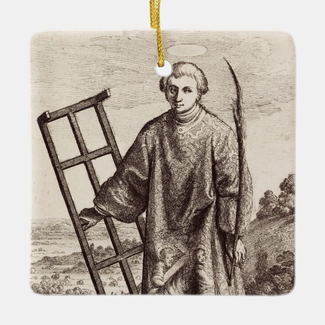 Saint Lawrence patron saint archive Julgransprydnad Keramik (Framsida)