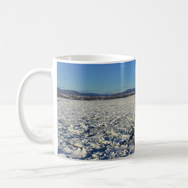 Saint Lawrence River i Winter, Quebec, Kanada Kaffemugg (Vänster)