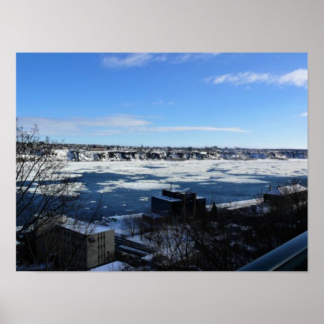Saint Lawrence River i Winter, Quebec, Kanada Poster (Framsidan)