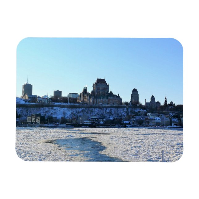 Saint Lawrence River & Old Quebec City, Quebec Magnet (Horisontell)