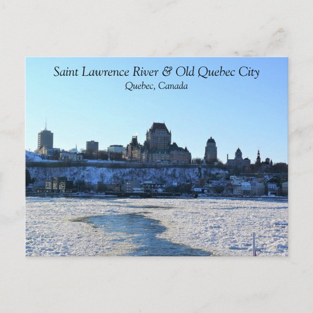 Saint Lawrencefloden & Gamla Québec, Québec Vykort (Framsida)
