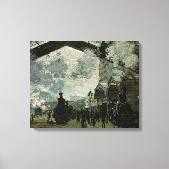 Saint Lazare Station av Claude Monet Canvastryck (Framsida)