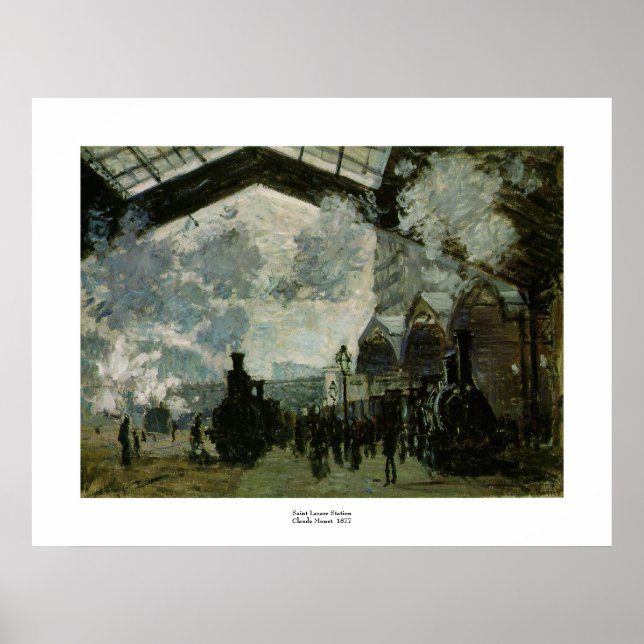 Saint Lazare Station av Claude Monet Poster (Framsidan)