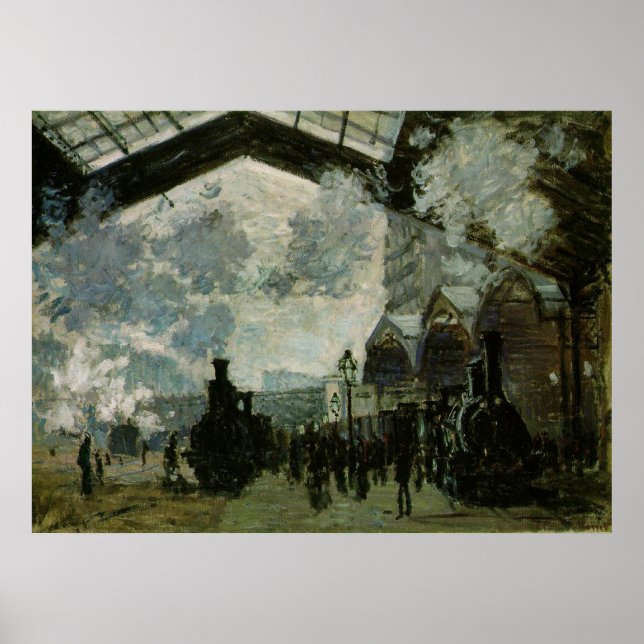 Saint Lazare Station av Claude Monet Poster (Framsidan)