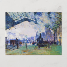 Saint-Lazare Station, Normandie Tåg, Claude Monet Vykort
