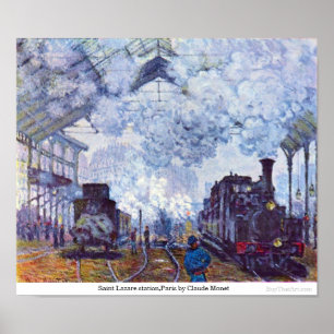 Saint Lazare station, Paris av Claude Monet Poster