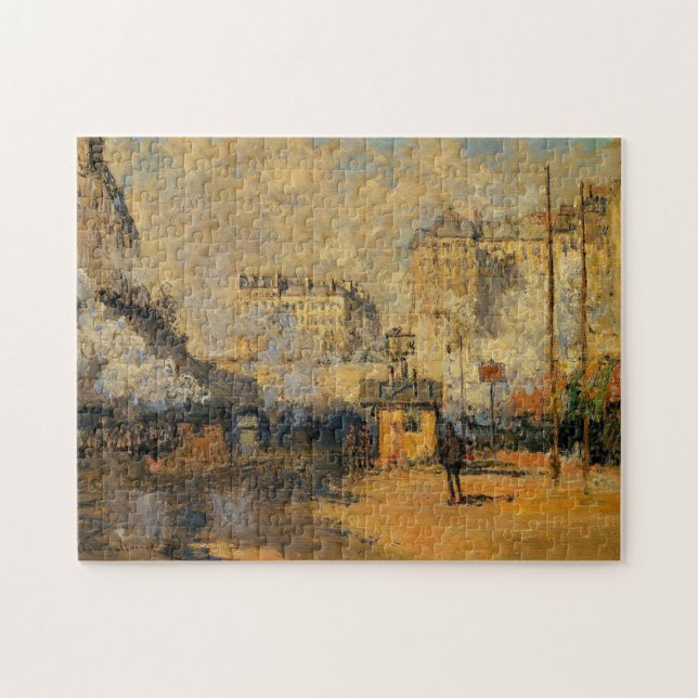 Saint-Lazare Station Sunlight Effect Monet Bra Pussel (Horisontell)