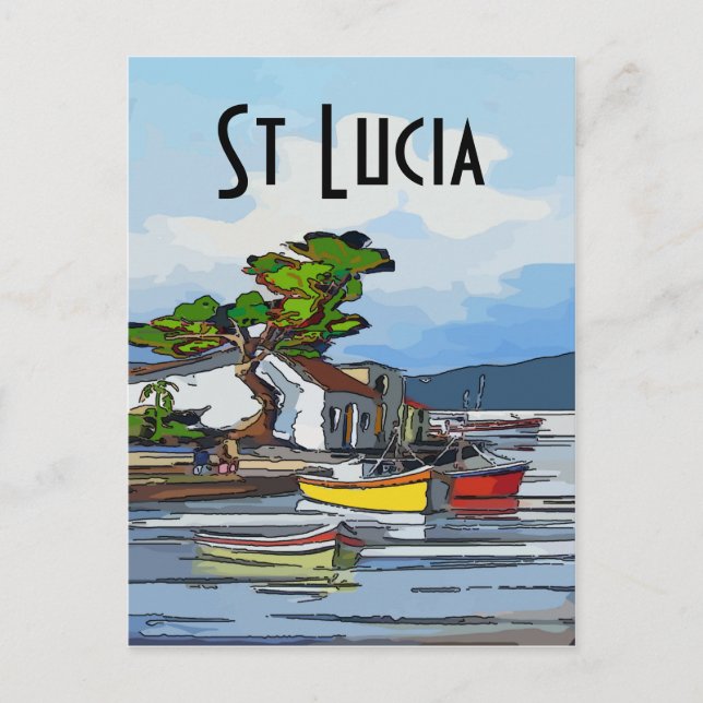 Saint Licia-ön,redigera text Vykort (Framsida)