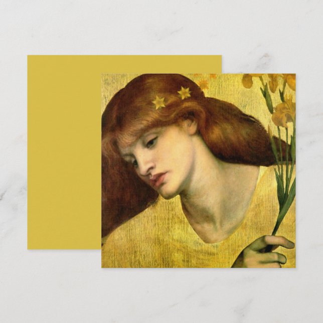 Saint Lily [Sancta Lilias] (av Gabriel Rossetti) Kort (Fram/baksida)