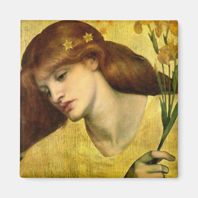 Saint Lily [Sancta Lilias] (av Gabriel Rossetti) Magnet (Framsidan)
