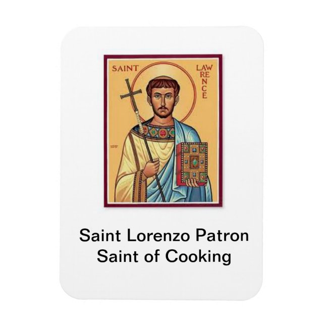 Saint Lorenzo Patron Saint of Cooking magnet (Vertikal)