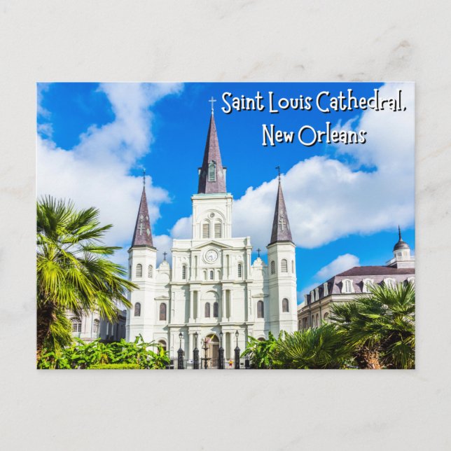 Saint Louis Cathedral i New Orleans Louisiana Vykort (Framsida)