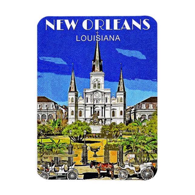 Saint Louis Cathedral Magnet (Vertikal)