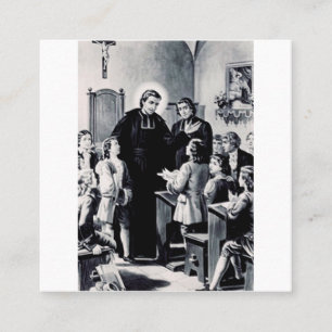 Saint Louis de Montfort fransk präst Fyrkantigt Visitkort
