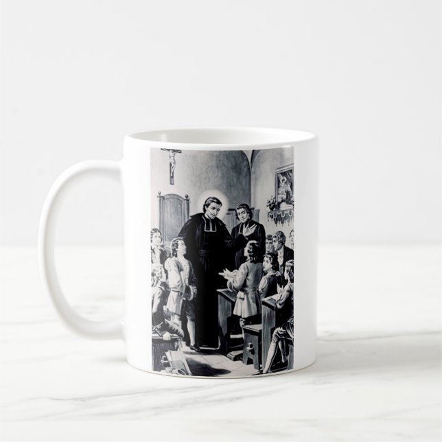 Saint Louis de Montfort Fransk präst Kaffemugg (Vänster)