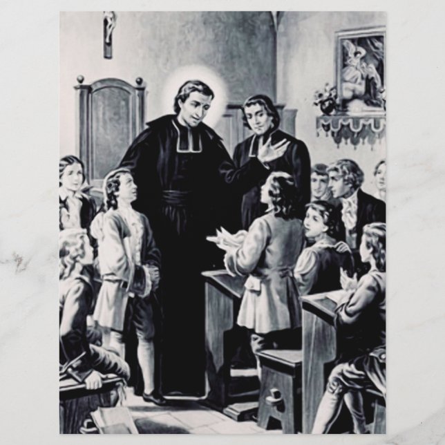 Saint Louis de Montfort fransk präst Reklamblad (Framsidan)