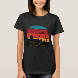 Saint Louis Gateway Arch Retro Resa T Shirt