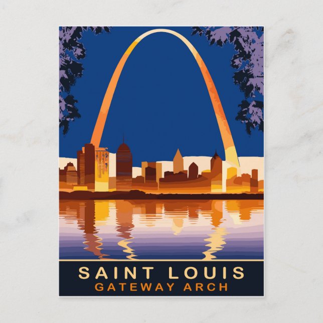 Saint Louis, Gateway Arch, Travel Vykort (Framsida)