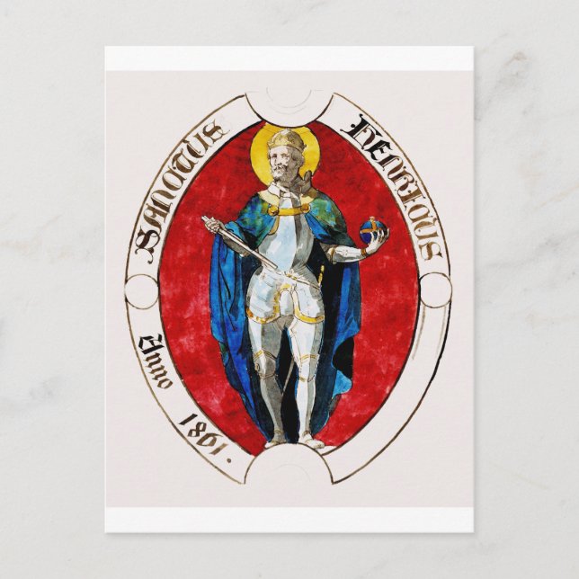 Saint Louis IX Kung av Frankrike Vykort (Framsida)