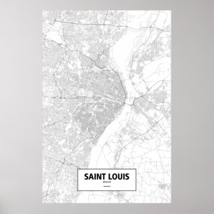 Saint Louis, Missouri (svart på vitt) Poster