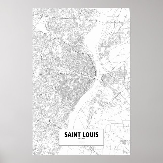 Saint Louis, Missouri (svart på vitt) Poster (Framsidan)