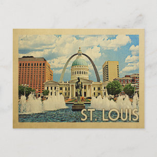 Saint Louis Missouri Vintage resor Vykort