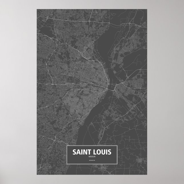 Saint Louis, Missouri (vit på svart) Poster (Framsidan)