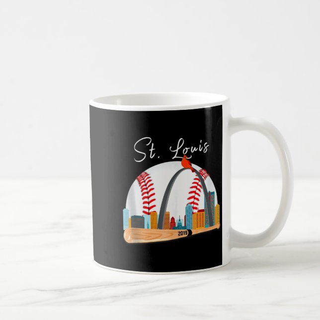 Saint Louis Red Cardinal New Skyline Ball Design T Kaffemugg (Höger)