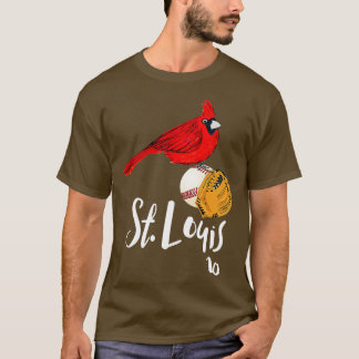 Saint Louis Red Cardinal Number 10 Baseball Art T Shirt