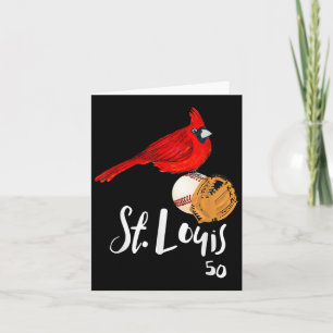 Saint Louis Red Cardinal nummer 50 baseboll konst Kort