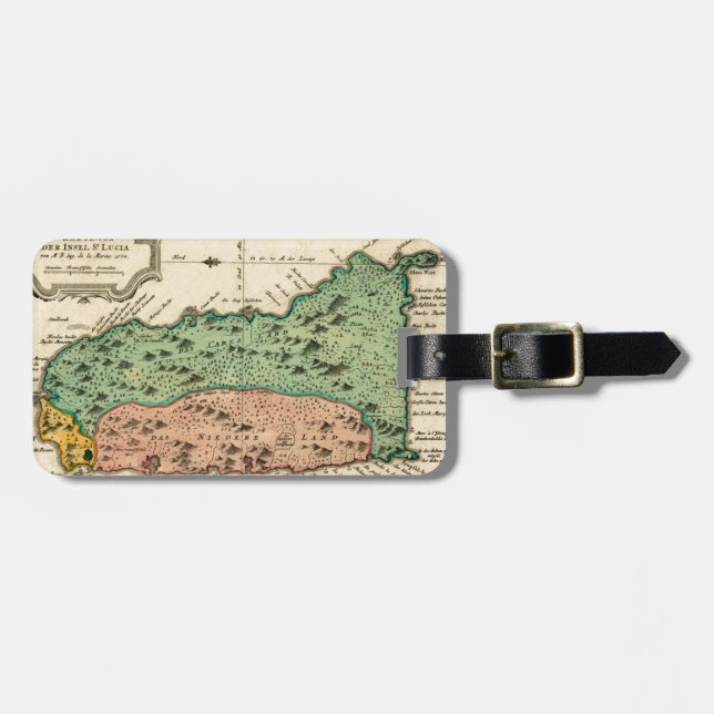 Saint Lucia 1758 Bagagebricka (Horisontell Framsida)