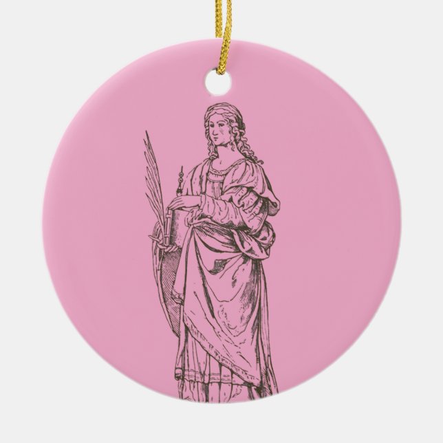 Saint Lucia av Bernardino Luini Julgransprydnad Keramik (Framsidan)