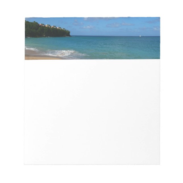 Saint Lucia Beach Tropical Vacation liggande Anteckningsblock (Framsida)
