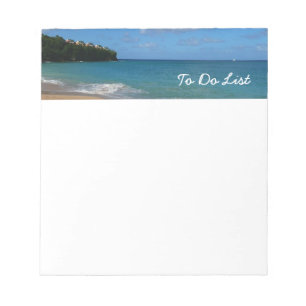 Saint Lucia Beach Tropical Vacation liggande Anteckningsblock