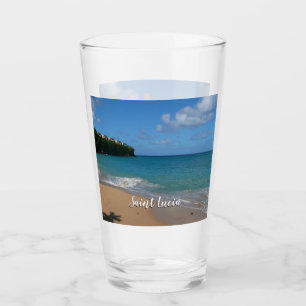 Saint Lucia Beach Tropical Vacation liggande Glaskopp