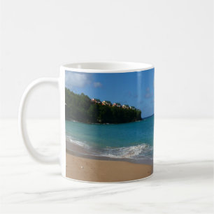 Saint Lucia Beach Tropical Vacation liggande Kaffemugg