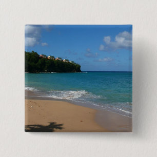 Saint Lucia Beach Tropical Vacation liggande Knapp
