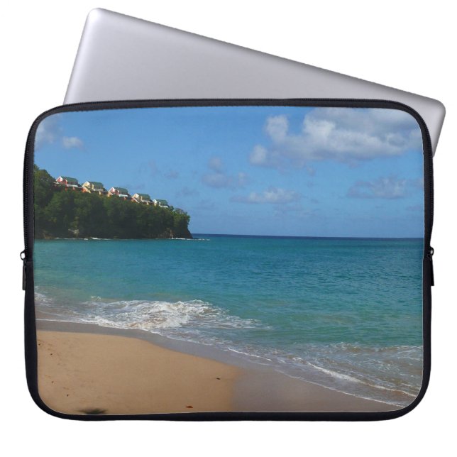 Saint Lucia Beach Tropical Vacation liggande Laptop Fodral (Framsidan)