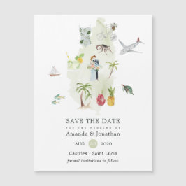 Saint Lucia Bröllop Destination Save the Date