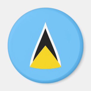 Saint Lucia Fisheye Flagga Magnet