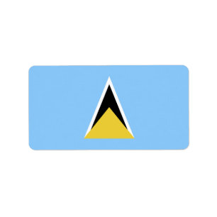 Saint Lucia flagga Adressetikett