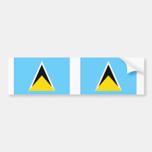 Saint Lucia flagga Bildekal